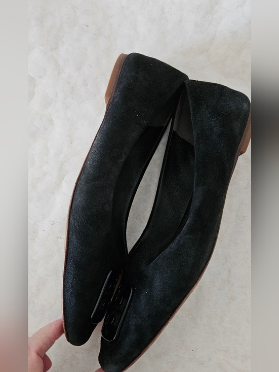 Tory Burch Suede Black Georgia Flats main image 1